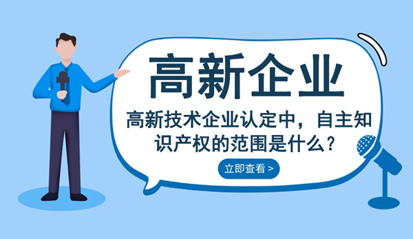 高新技術(shù)企業(yè)認(rèn)定自主知識產(chǎn)權(quán)的范圍是什么